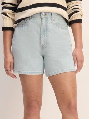 Everlane Way-High A-Line Denim Short Light Blue - Fits Like 28/29